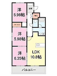 プレアデス 3LDKの間取図画像