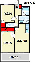 間取図画像 2LDK