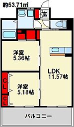 シャーメゾン グランドソレイユ門司 2階