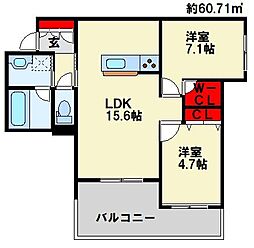 間取図画像 2LDK