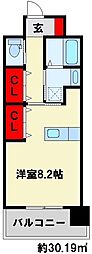 アクシオ北九州 ワンルームの間取図画像