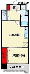 竪町センタービル 1LDKの間取図画像