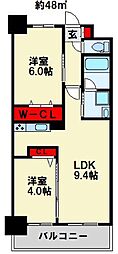 (仮称)コンダクトレジデンスTOKURIKI 2LDKの間取図画像