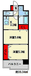 アルティザ小倉 2Kの間取図画像