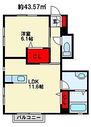 アミコート藤松 1階/A102