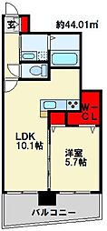 サンシャインプリンセス五番街 1LDKの間取図画像