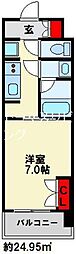 RJRプレシア西小倉駅前 1Kの間取図画像