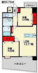 コートハウス・ピノ 2LDKの間取図画像