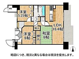 ナチュラガーデン高の原2番館アトリオ 3LDKの間取図画像