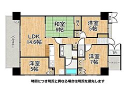 ロイヤルアーク天理 4LDKの間取図画像