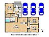 間取り：ウォークインクローゼット2ヶ所！全居室収納にパントリーなど収納豊富でお部屋がスッキリ片付きますね