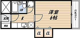 ハイツオーキタ竹橋  ｜ 大阪府茨木市竹橋町（賃貸マンション1K・5階・23.00㎡） その2