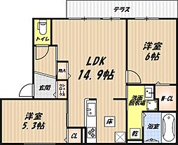 間取図画像 2LDK