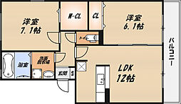 ジョリーメゾンノール 2LDKの間取図画像