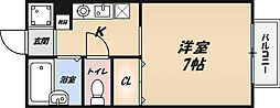 ハイツシャルマン ワンルームの間取図画像