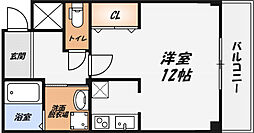 ソレイユ藤の里イースト ワンルームの間取図画像