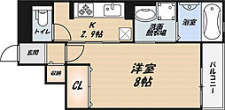 ライルツー 1DKの間取図画像