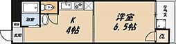 ダンディーA 1DKの間取図画像