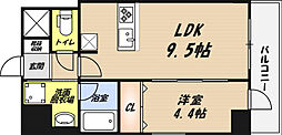 ヴィントルナート 1LDKの間取図画像