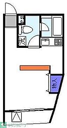 東武東上線 鶴ヶ島駅 徒歩2分の賃貸マンション 3階ワンルームの間取り