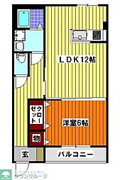 フェニックス 1LDKの間取図画像