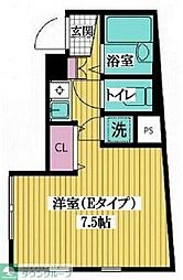 アトリエビル 3階ワンルームの間取り