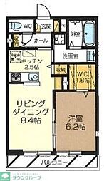 シュガーヒル 1階1LDKの間取り