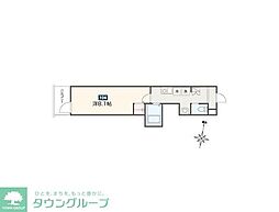 クラブレジデンス東青梅 1階1Kの間取り