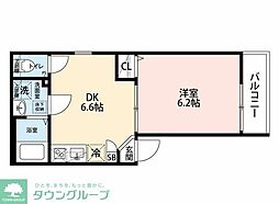 ドルチェテラス川越南大塚 1階1DKの間取り