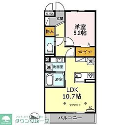 プラザ・デル・ソル 3階1LDKの間取り