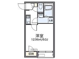 レオネクスト絆 2階1Kの間取り