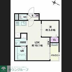 Jack unokiI 1LDKの間取図画像