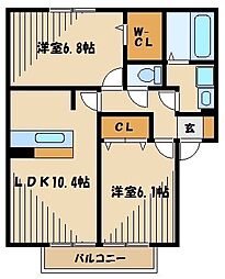 アクシス南大塚 2LDKの間取図画像