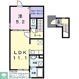 プリマクラッセ4 1LDKの間取図画像