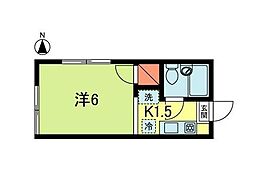 メゾンドリラ ワンルームの間取図画像