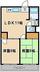 ガーデンハウス 2LDKの間取図画像