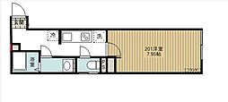 カインドネス狭山ヶ丘South 1Kの間取図画像