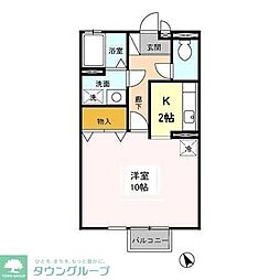 ホライゾン 1Kの間取図画像