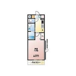 (仮称)プロスぺリタT 1Kの間取図画像