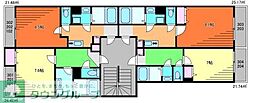 坂戸市末広町アパート 1Kの間取図画像