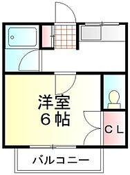 ストーンズモロ 1Kの間取図画像