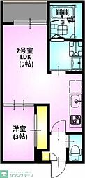 REGALEST川越南大塚 1LDKの間取図画像