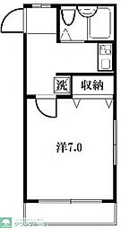 ロゼア 1Kの間取図画像