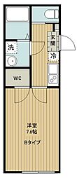 ハートコート狭山 1Kの間取図画像