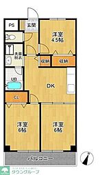 ハイムエンゼル 3DKの間取図画像