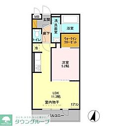 M&SKOWA2 1LDKの間取図画像