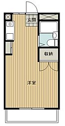 大野マンション ワンルームの間取図画像