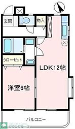 ネオフレグランス 1LDKの間取図画像