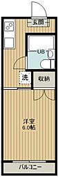 トータルコート 1Kの間取図画像