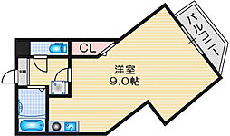 セレーン城跡 ワンルームの間取図画像